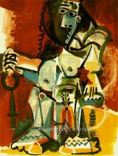 Nude woman seated in an armchair 2 1965 Pablo Picasso Oil Paintings